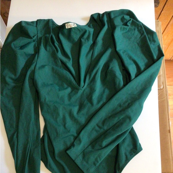 1 left ! Sale ! Rare Free People Va Va Voom forest bodysuit - Picture 3 of 6